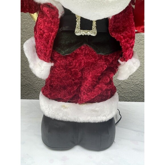 VTG Holiday Seasons Fiber Optic Santa 22” Toy Bag Lights Up Multi Color Tested - Picture 15 of 16